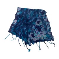 Blue Light Blue and Purple Vantage Wet Felted Scarf